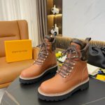 Louis Vuitton Women's Territory Flat Military Boot Brown For Women LV