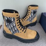Christian Dior Women's Dior With Oblique Jacquard Ankle Boot Brown For Women CD