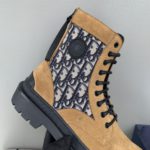 Christian Dior Women's Dior With Oblique Jacquard Ankle Boot Brown For Women CD