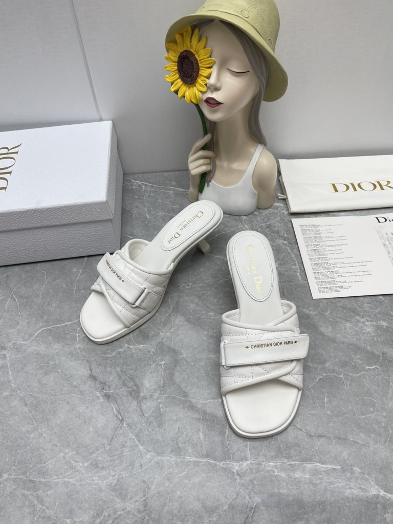 Christian Dior Women's Dio(r)evolution Heeled Slide White For Women CD KCQ731CQC_S03W