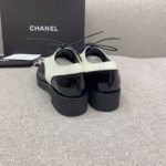Chanel Women's Lace- Ups With Gold Chain Black And White For Women 1.6in/4cm