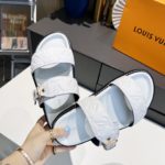 Louis Vuitton Women's Bom Dia Flat Mule White For Women LV