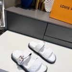Louis Vuitton Women's Bom Dia Flat Mule White For Women LV