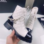 Chanel Women's Lace- Ups White And Black For Women 1.6in/4cm
