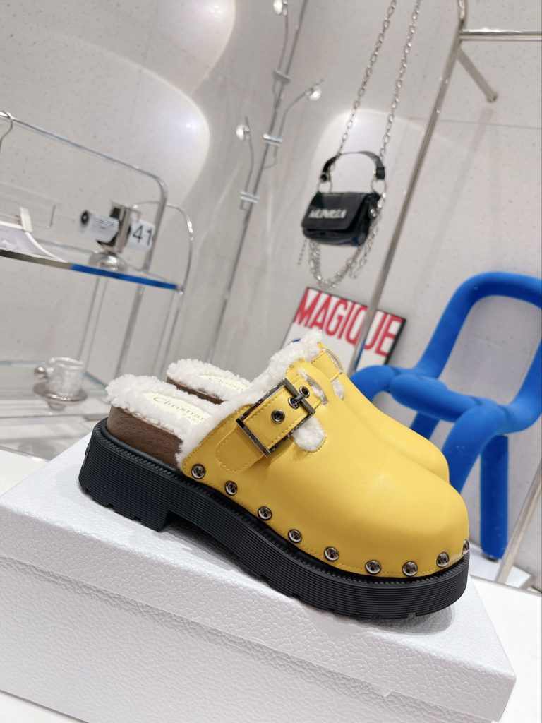 Christian Dior Women's Diorquake Clog Yellow For Women CD