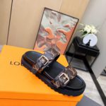 Louis Vuitton Women's Bom Dia Flat Mule Brown For Women LV 1A3R5O