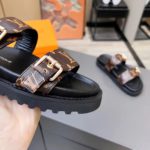 Louis Vuitton Women's Bom Dia Flat Mule Brown For Women LV 1A3R5O