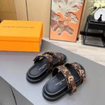 Louis Vuitton Women's Bom Dia Flat Mule Brown For Women LV 1A3R5O
