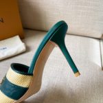 Louis Vuitton Women's Lock It Mule Green For Women LV 3.7in/9.5cm