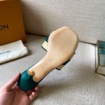 Louis Vuitton Women's Lock It Mule Green For Women LV 3.7in/9.5cm