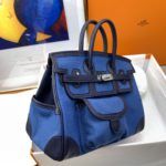 Hermes Birkin Cargo 25 Blue, Silver Toned Hardware Bag For Women, Women's Handbags, Shoulder Bags 9.8in/25cm
