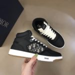Christian Dior B27 High-Top Sneaker Black For Men CD 3SH133ZIR_H965