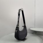 Celine Medium Ava Bag With Celine Strap In Quilted Nylon Black For Women 9in/23cm 196972DLI.38SI