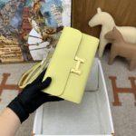 Hermes Constance Long Togo Wallet Yellow, Gold Toned Hardware Bag For Women, Women's Handbags, Shoulder Bags 8.1in/21cm