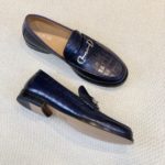 Christian Dior Loafer With Horsebit Dark Blue For Men CD
