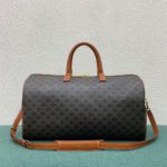 Celine Large Voyage Bag In Triomphe Canvas With Celine Print Tan For Women 20in/50cm 191472BZK.04LU