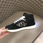 Christian Dior B27 High-Top Sneaker Black For Men CD 3SH133ZIR_H965