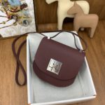 Hermes Mosaique 17 Burgundy, Silver Toned Hardware Bag For Women, Women's Handbags, Shoulder Bags 6.7in/17cm
