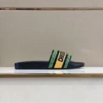Christian Dior Aqua Sandal Black/Yellow For Men CD