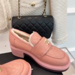 Chanel Women's Loafers With Lining Pink For Women