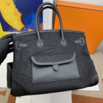 Hermes Birkin Cargo 35 Black, SIlver Toned Hardware Bag For Women, Women's Handbags, Shoulder Bags 13.8in/35cm