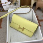 Hermes Constance Long Togo Wallet Yellow, Gold Toned Hardware Bag For Women, Women's Handbags, Shoulder Bags 8.1in/21cm