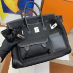 Hermes Birkin Cargo 35 Black, SIlver Toned Hardware Bag For Women, Women's Handbags, Shoulder Bags 13.8in/35cm