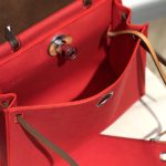 Hermes Herbag Zip Bag Red, Silver Toned Hardware Bag For Women, Women's Handbags, Shoulder Bags 12.2in/31cm