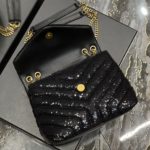 Saint Laurent Loulou Small Chain Bag Black For Women, Women's Bags 9in/23cm YSL 494699FAAER1000