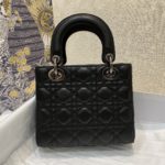Christian Dior Small Lady Dior Bag Silver Hardware, Black, For Women Women’s Handbags, Crossbody Bags, 20cm CD