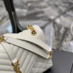 Saint Laurent Envelope Medium Chain Bag White For Women, Women's Bags 9.4in/24cm YSL