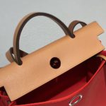 Hermes Herbag Zip Bag Red, Silver Toned Hardware Bag For Women, Women's Handbags, Shoulder Bags 12.2in/31cm