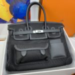 Hermes Birkin Cargo 35 Black, SIlver Toned Hardware Bag For Women, Women's Handbags, Shoulder Bags 13.8in/35cm