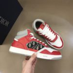Christian Dior B27 High-Top Sneaker Red For Men CD 3SH133ZIR_H360