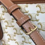 Celine Mini Horizontal Cabas In Triomphe Canvas White For Women 14in/35cm 199742BZJ.01BC