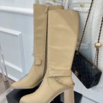 Chanel Women's High Boots With Chain Beige For Women 3.7in/ 9.5cm