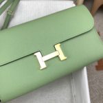 Hermes Constance Long Togo Wallet Green, Gold Toned Hardware Bag For Women, Women's Handbags, Shoulder Bags 8.1in/21cm