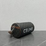 Celine Cylinder Bag In Triomphe Canvas Tan For Women 9in/22cm 110052EJF.04LI