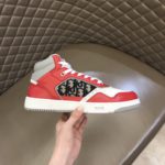 Christian Dior B27 High-Top Sneaker Red For Men CD 3SH133ZIR_H360