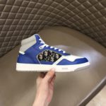 Christian Dior B27 High-Top Sneaker Blue For Men CD 3SH133ZIR_H568