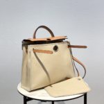 Hermes Herbag Zip Bag Cream, Silver Toned Hardware Bag For Women, Women's Handbags, Shoulder Bags 12.2in/31cm