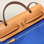 Hermes Herbag Zip Bag Blue, Silver Toned Hardware Bag For Women, Women's Handbags, Shoulder Bags 12.2in/31cm