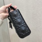 Christian Dior Lady D-Joy Bag Black Cannage with Beaded Motif, For Women Women's Handbags, 26cm CD M0540SNEA_M900