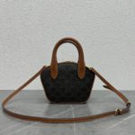 Celine Mini Bowling Bag In Triomphe Canvas Tan For Women 8in/20cm 110462EKX.04LU