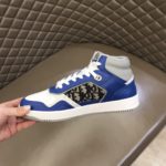 Christian Dior B27 High-Top Sneaker Blue For Men CD 3SH133ZIR_H568
