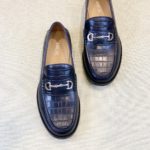 Christian Dior Loafer With Horsebit Dark Blue For Men CD
