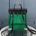 Hermes Buckle Lock Shape Striped Green, Silver Toned Hardware Bag For Women, Women's Handbags, Shoulder Bags 10.8in/30cm