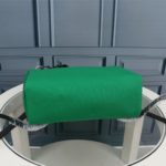 Hermes Buckle Lock Shape Striped Green, Silver Toned Hardware Bag For Women, Women's Handbags, Shoulder Bags 10.8in/30cm