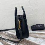 Celine Nano Luggage Bag In Drummed Black For Women 8in/20cm 189243HSC.38NO