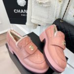 Chanel Women's Loafers With Lining Pink For Women